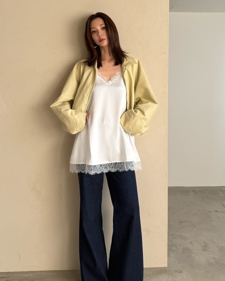 挺版高腰牛仔長褲