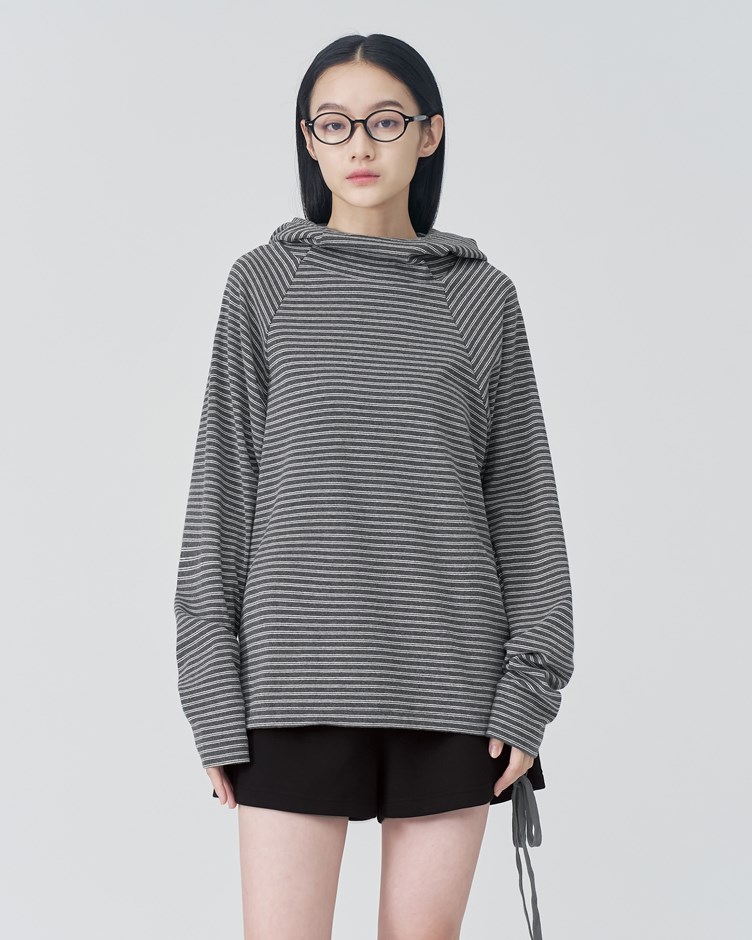 連肩袖條紋帽TEE（12/01 22:00開賣）