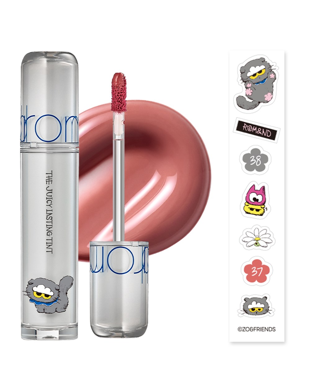 rom&nd X ZO&FRIENDS 果汁唇釉2.0(含貼紙)