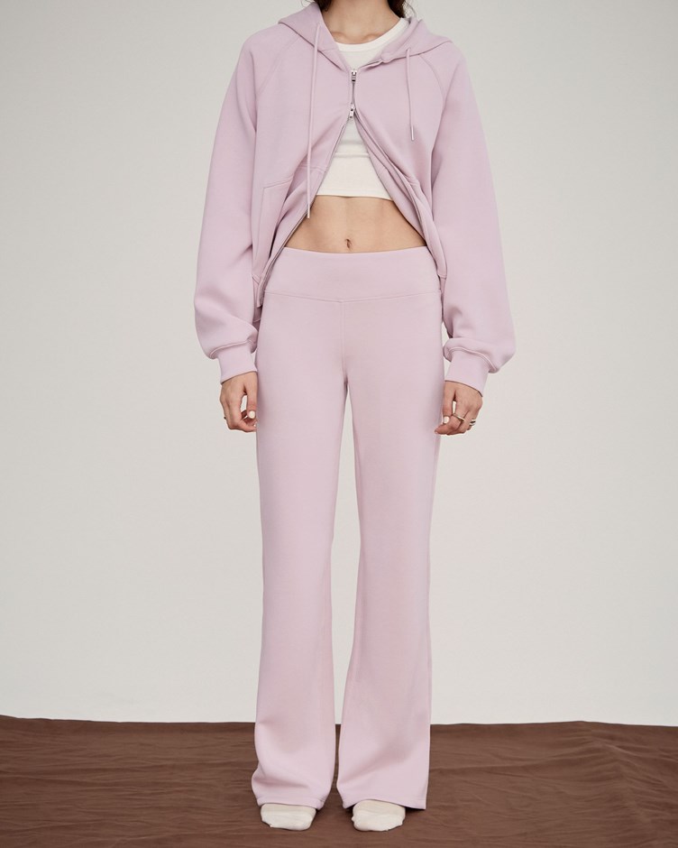 舒適雲朵中低腰寬腰結顯瘦長褲(厚磅)