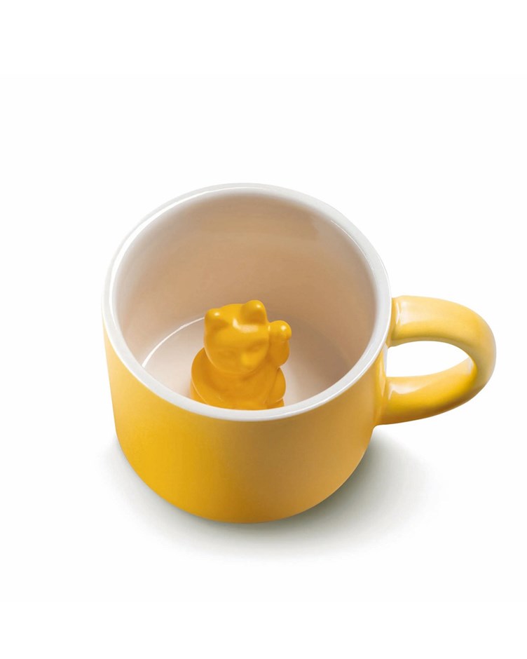 DONKEY PRODUCTS - 招財貓造型馬克杯 黃