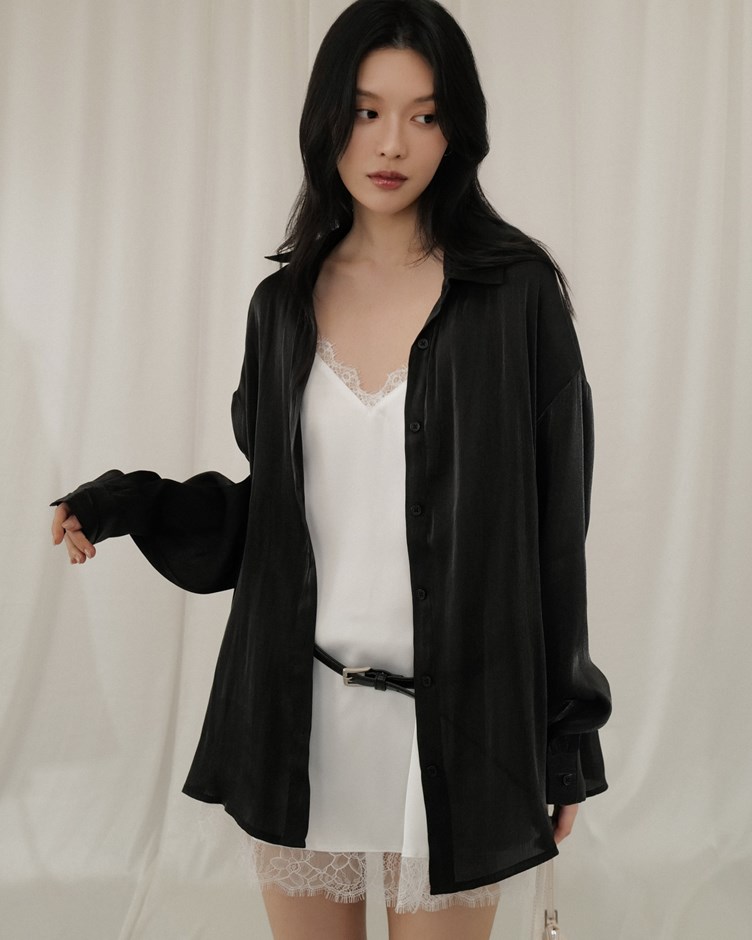 微透膚光澤襯衫