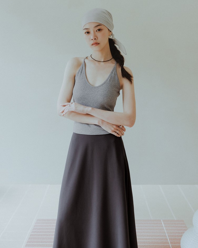 PROJECT.M 舒適坑條U領BRA TOP