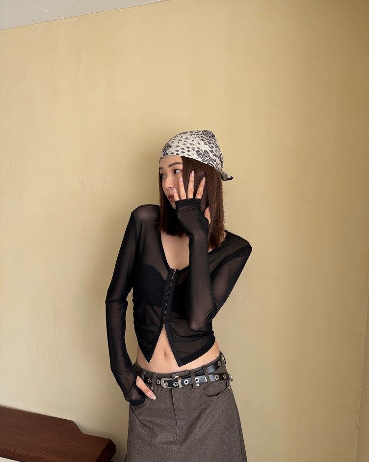 經典黑白圖騰絲巾