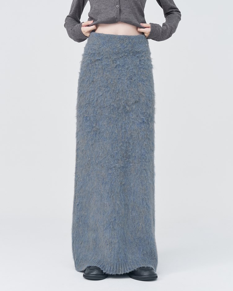 馬海花紗針織長裙