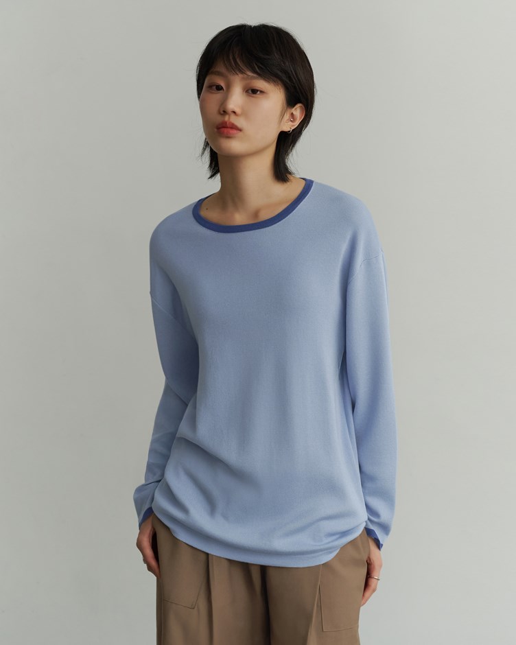 抗UV配色針織上衣