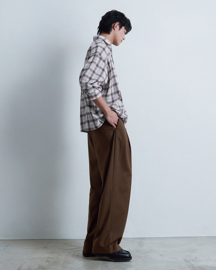 雙褶西裝寬褲 (立體抗皺西裝褲)