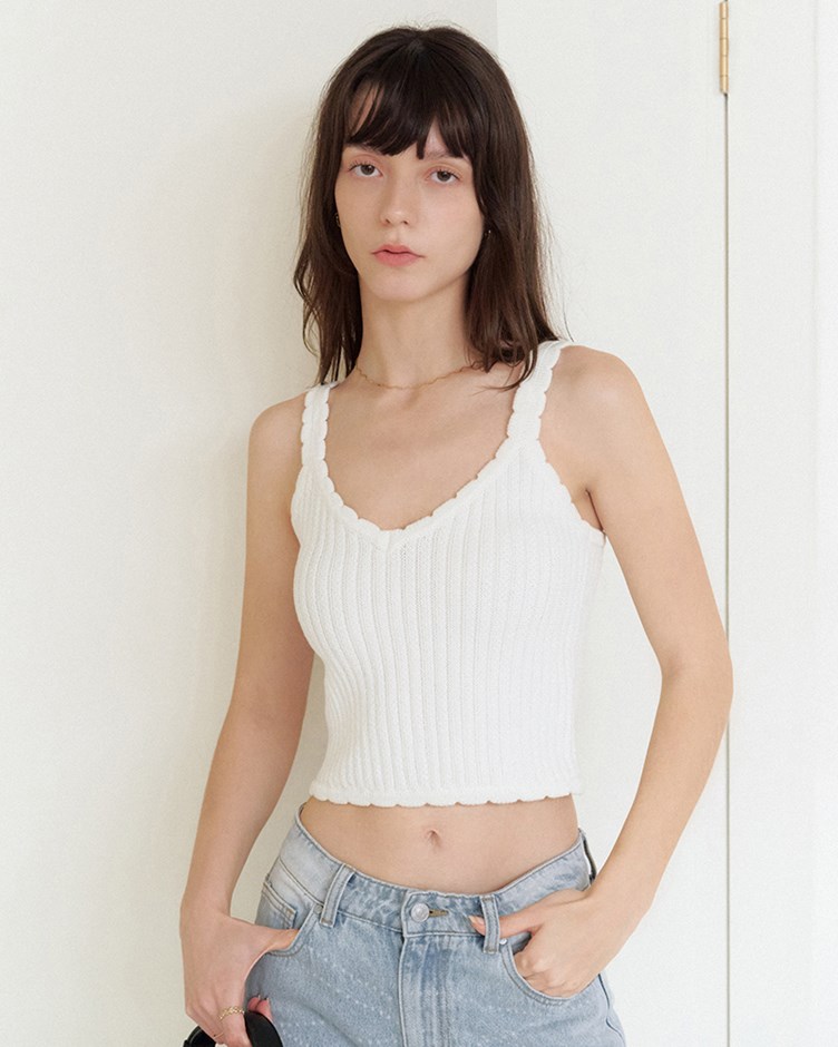 小香混色細肩針織背心