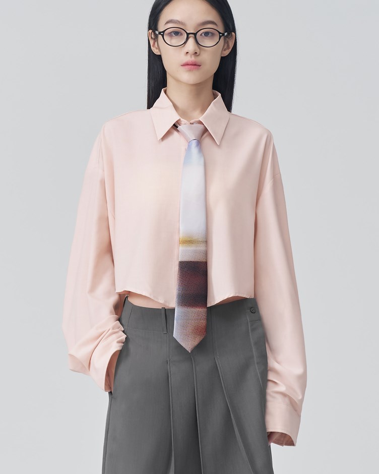 印花自動拉鏈領帶