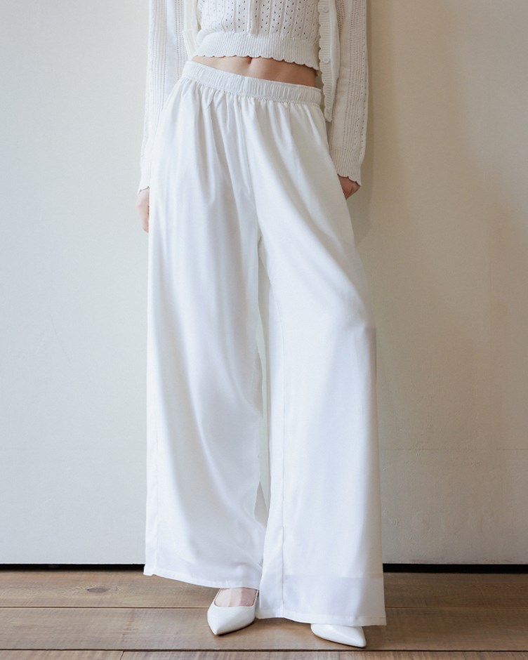 雪紡飄逸寬褲