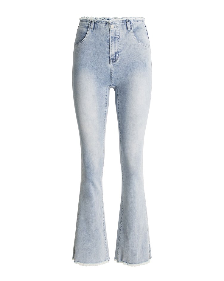elastic force rough edges jeans