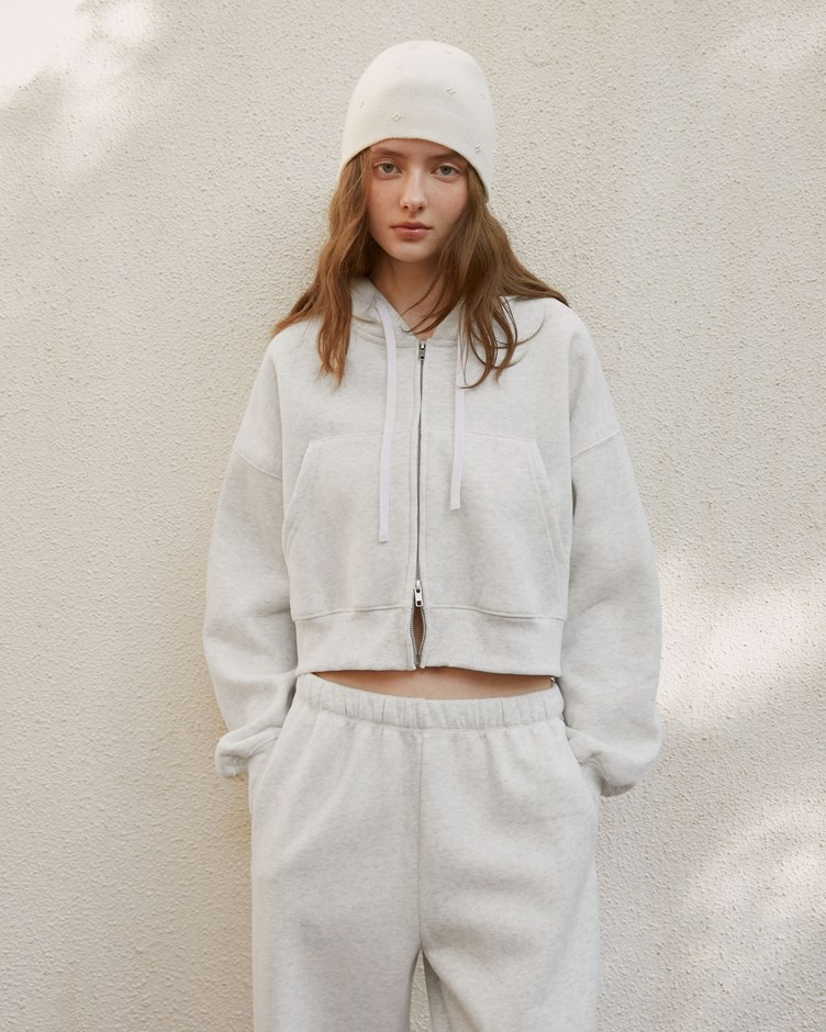 厚磅內刷毛連帽抽繩外套