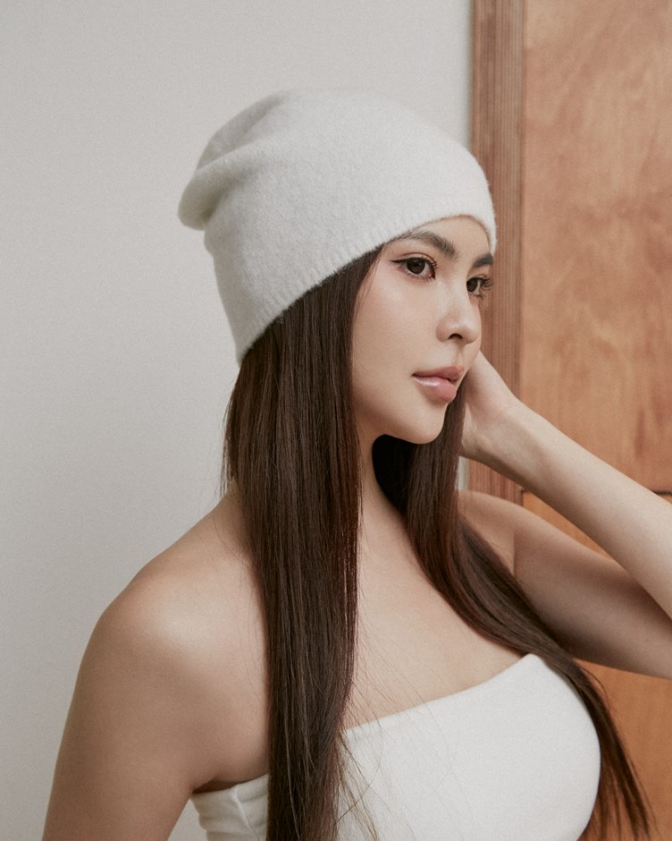 日常素色毛絨針織毛帽