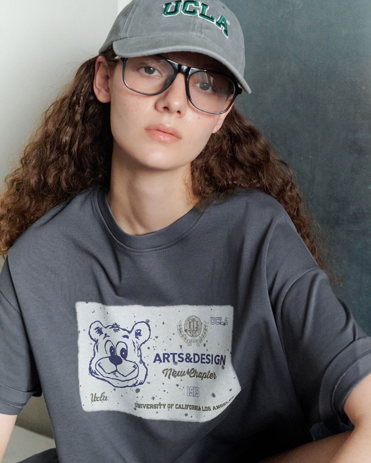UCLA小熊學生證寬鬆TEE