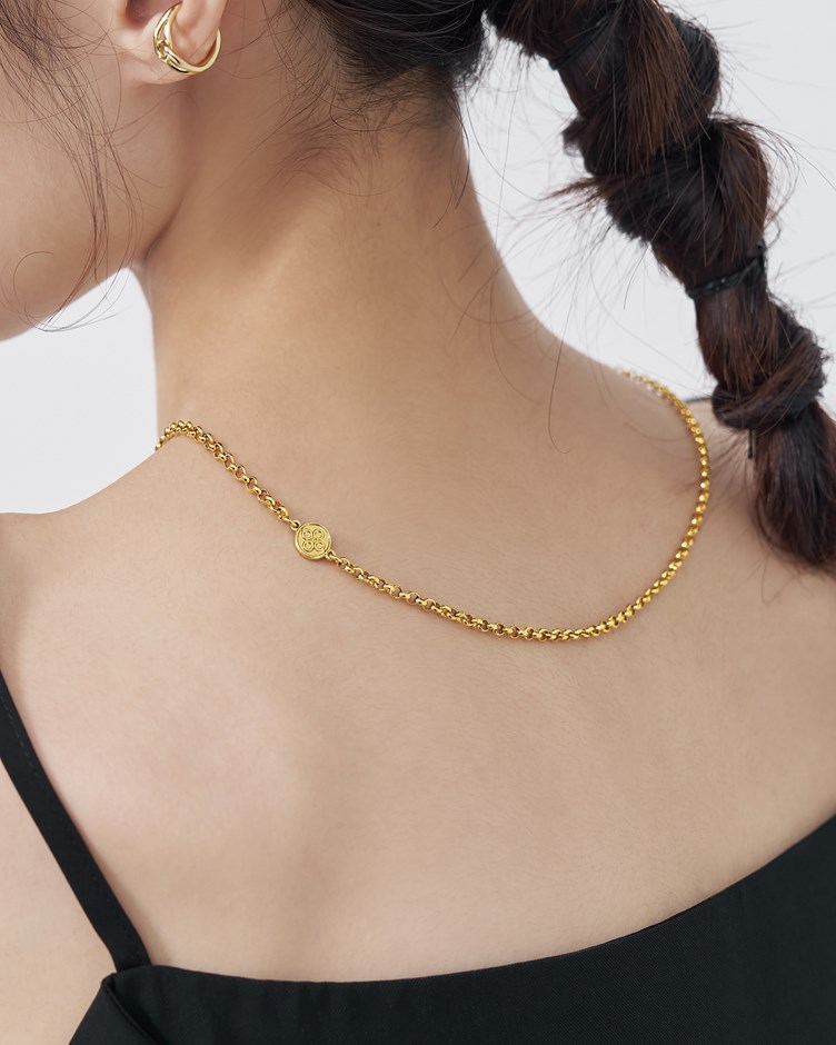 mouggan 經典圓牌粗鍊