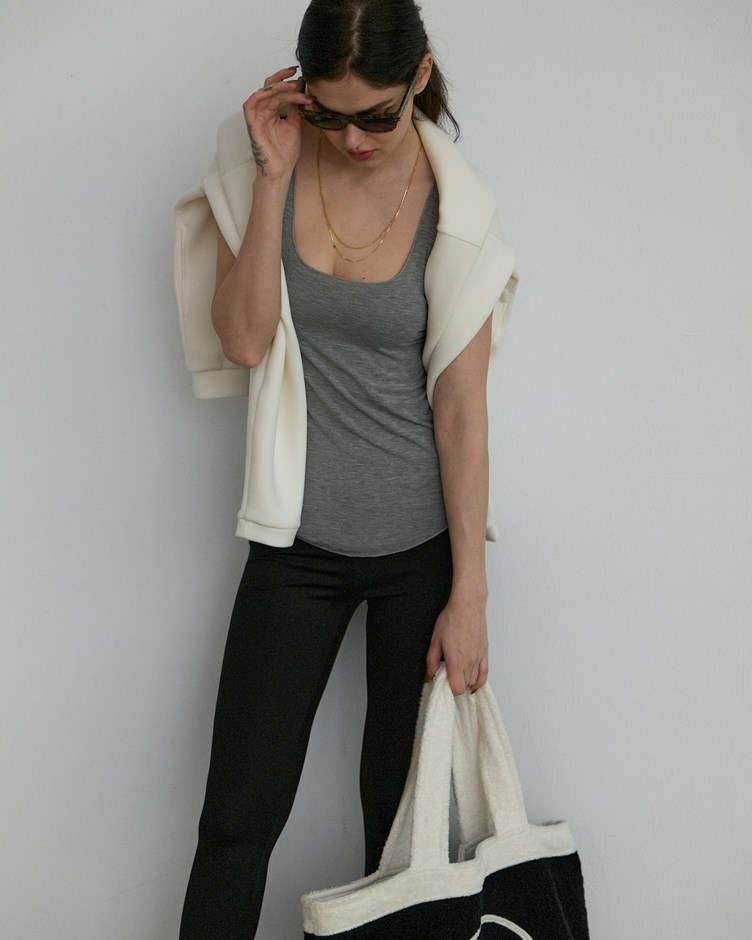 V線雕塑彈性高腰緊身褲