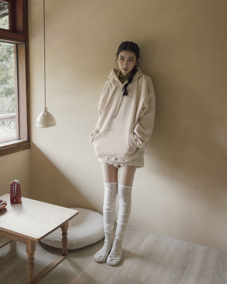 PROJECT.M 慵懶寬鬆內刷毛連帽上衣