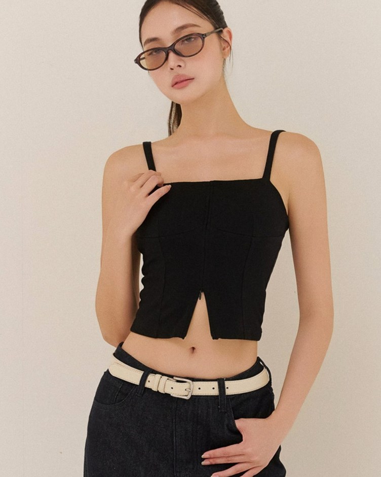 美胸拉鍊BRA TOP背心