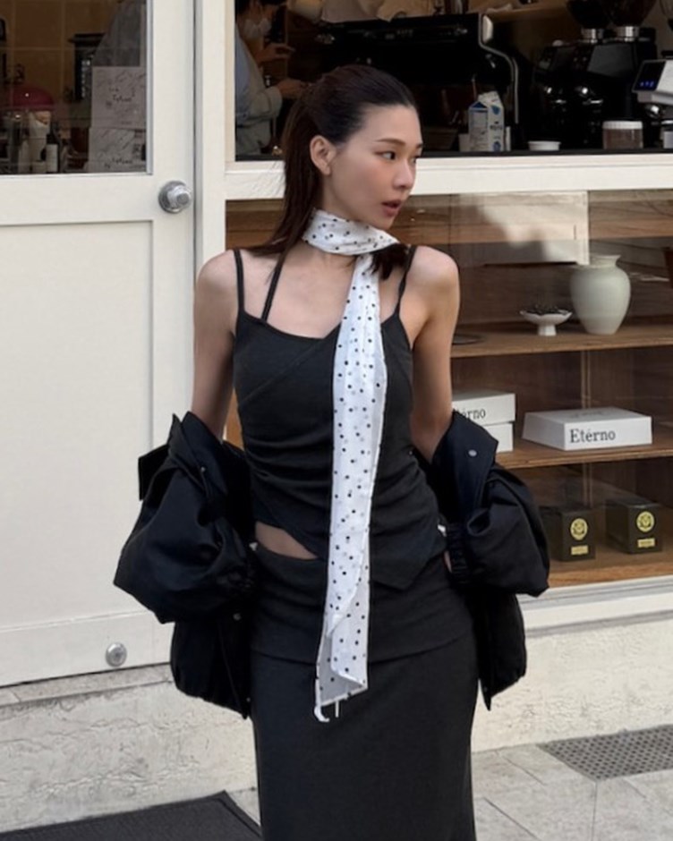 不規則剪裁細肩BRA TOP背心