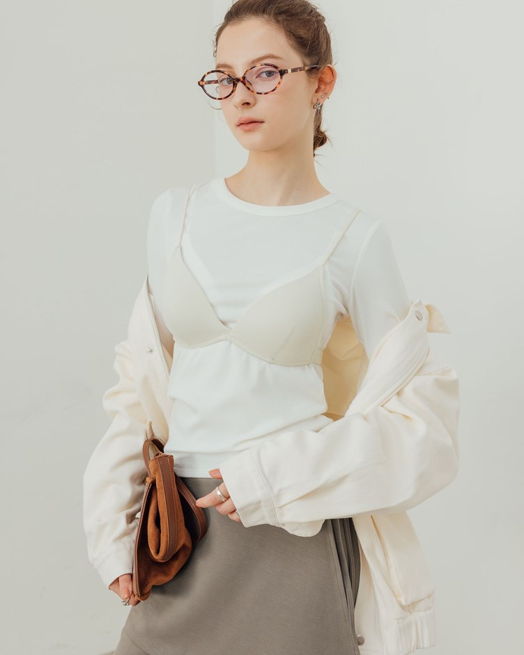 PROJECT.M V領後美背細帶BRA TOP