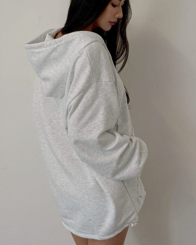 Unisex半拉鍊連帽抽繩衛衣