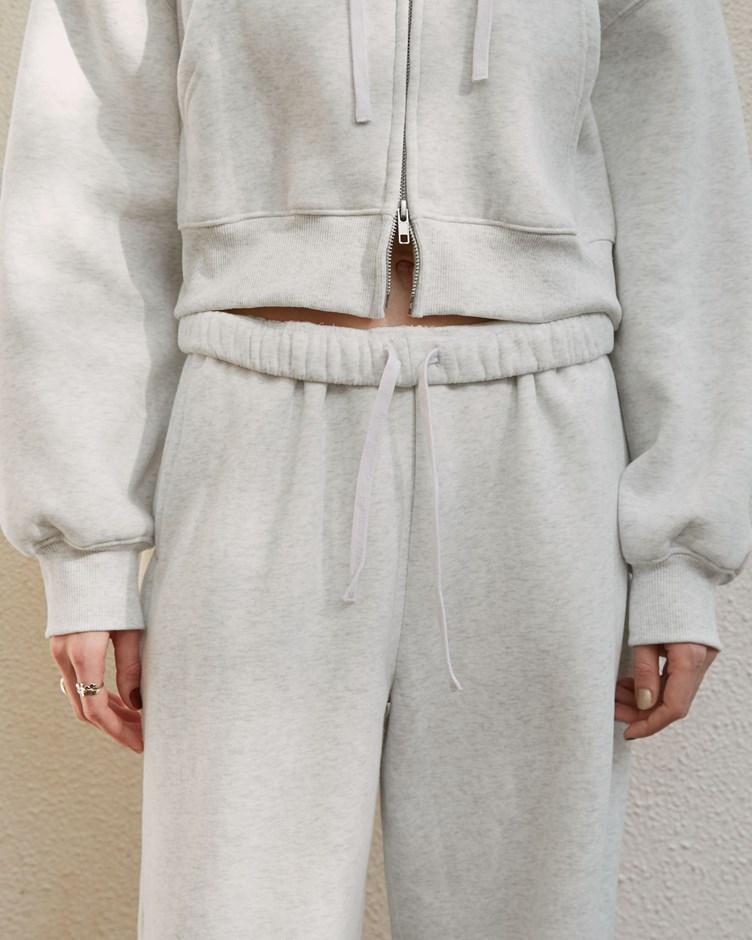 厚磅內刷毛鬆緊抽繩長褲