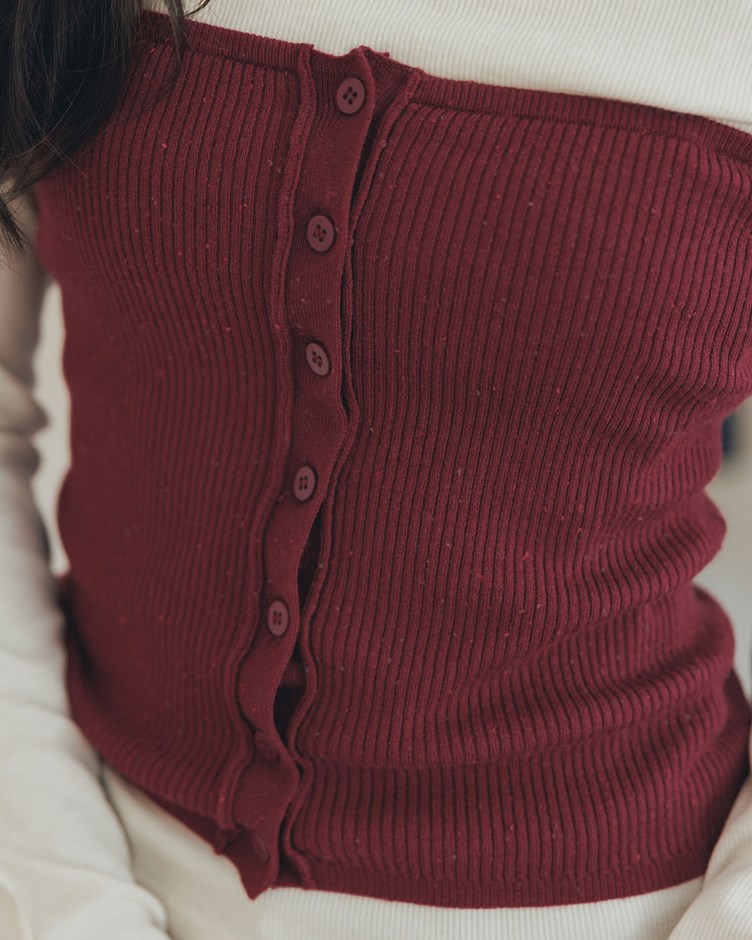 柔霧彩點針織背心