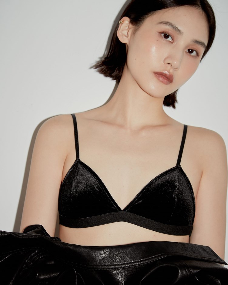 霧感光澤天鵝絨BRA TOP內衣
