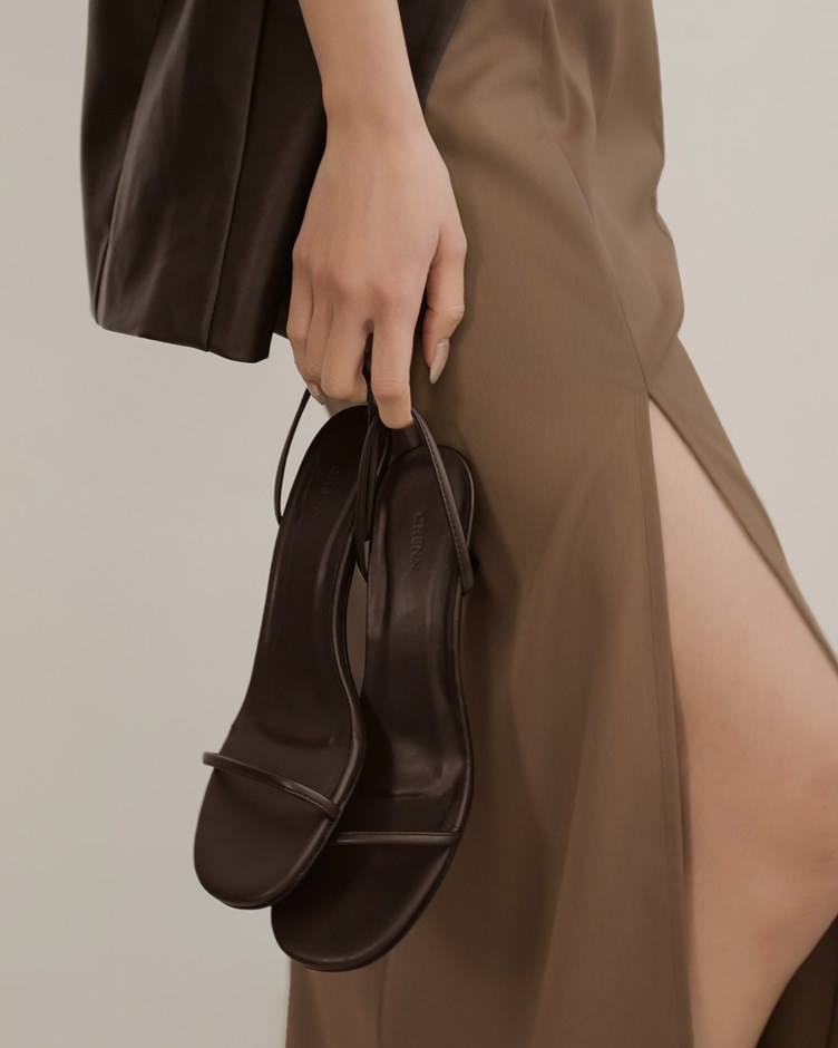 雙細帶高跟涼鞋