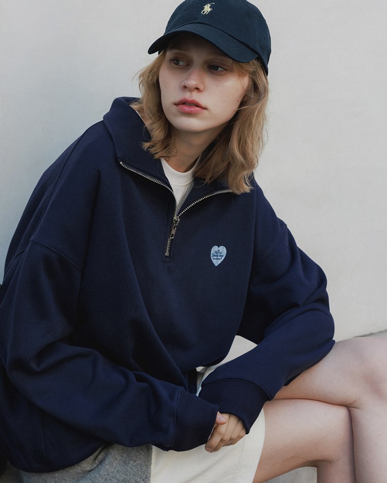 翻領拉鍊oversize衛衣(22)