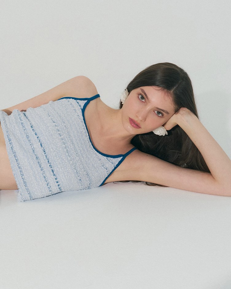 花紗混色針織背心