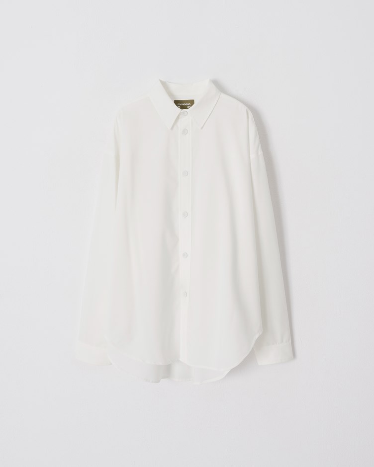 高密織仿羊毛寬版襯衫