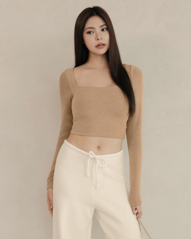 暖絨內磨毛2WAY長袖BRATOP