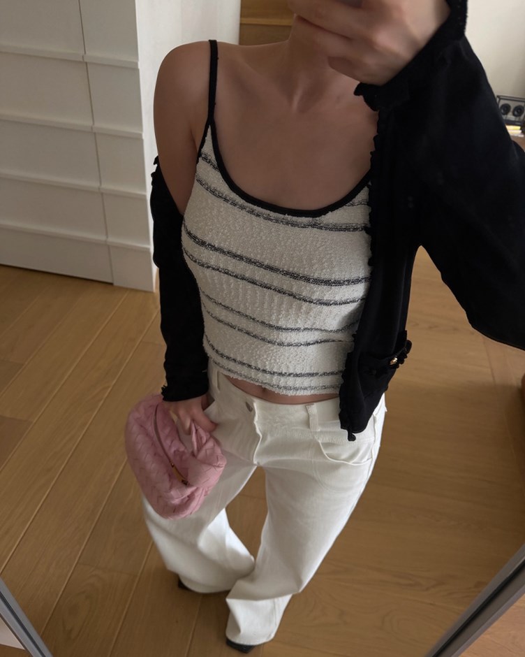 花紗混色針織背心