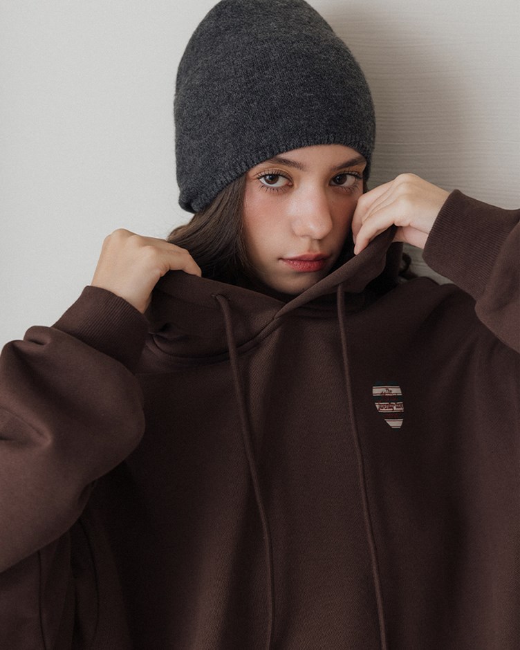 條紋LOGO寬鬆連帽Tee(22)