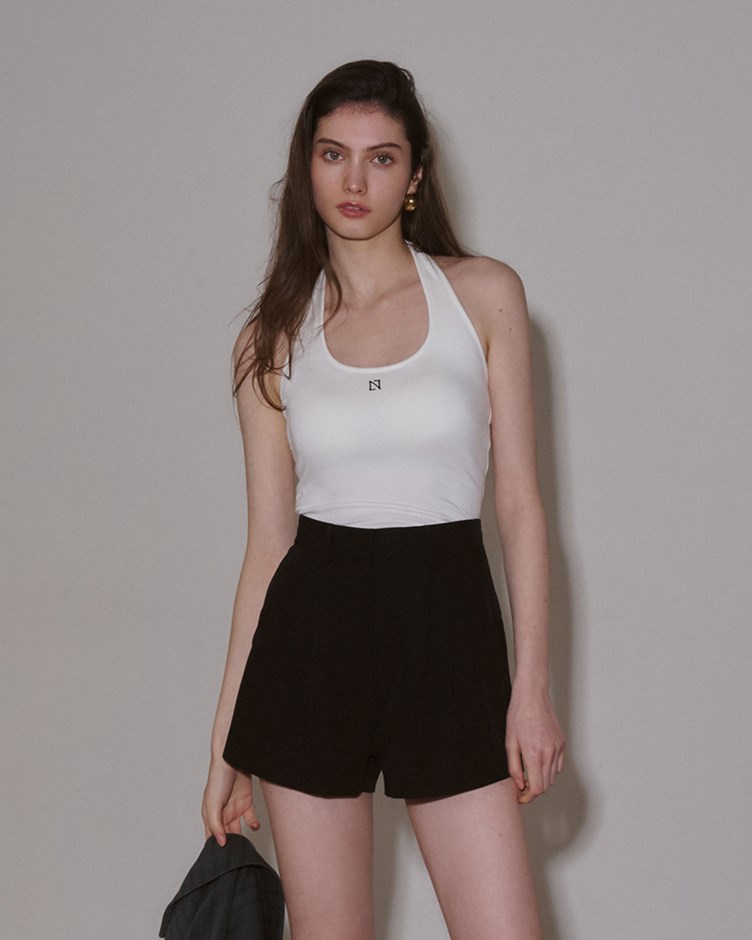 (預購一週出貨)霧絨繞頸大圓領BraTop(ME.)