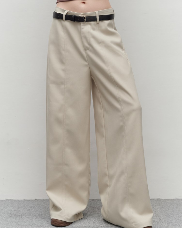 立體剪裁斜紋長褲