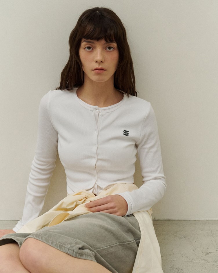 MIT品牌LOGO羅紋假兩件造型上衣