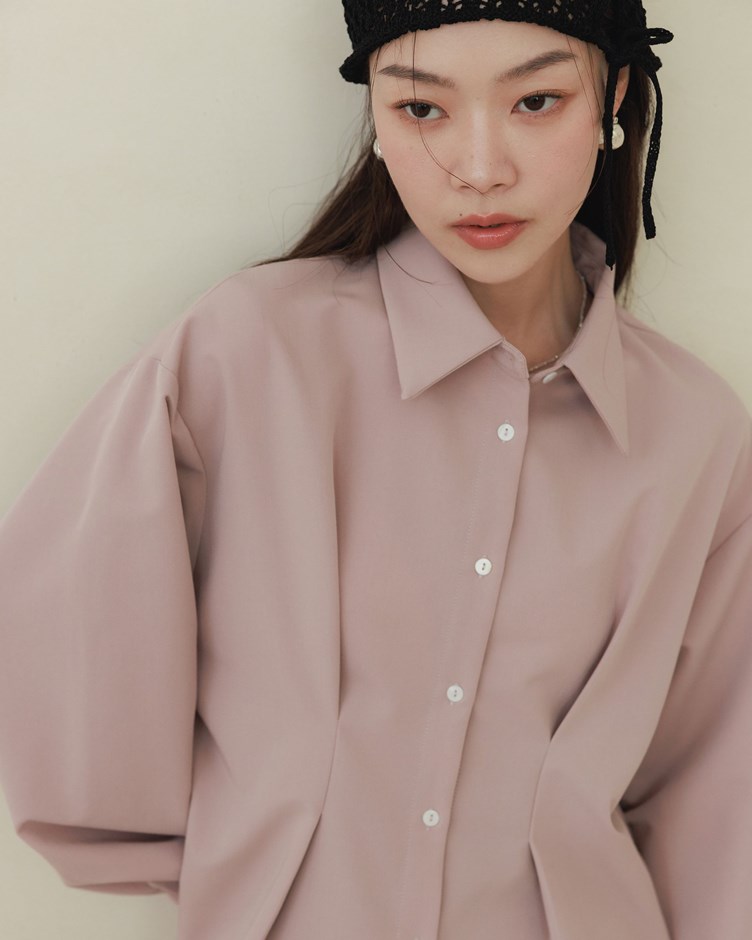 極簡挺版雙打摺襯衫