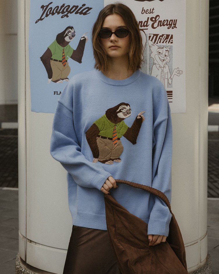 動物方城市2系列 人物刺繡針織毛衣