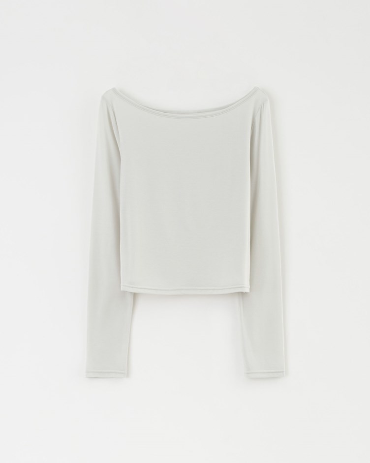 柔軟彈性簡約寬肩上衣