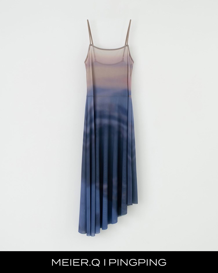pingping-渲染印花細肩帶洋裝