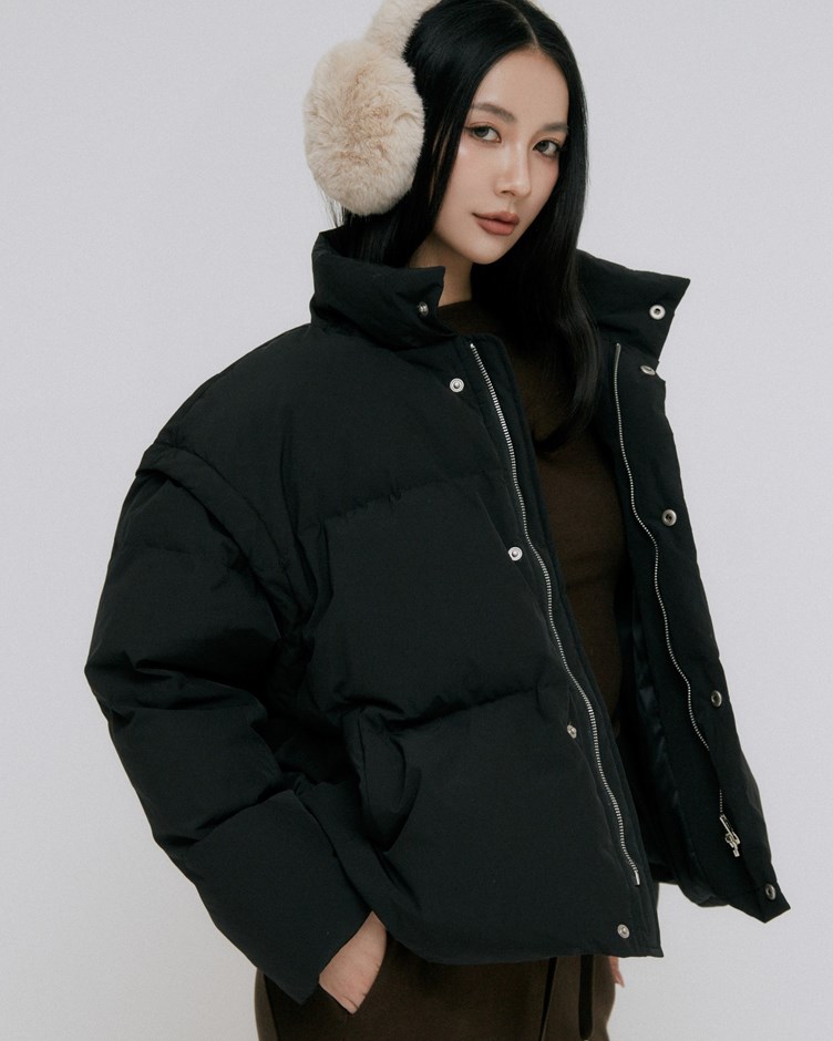 2WAY可拆袖立領羽絨外套