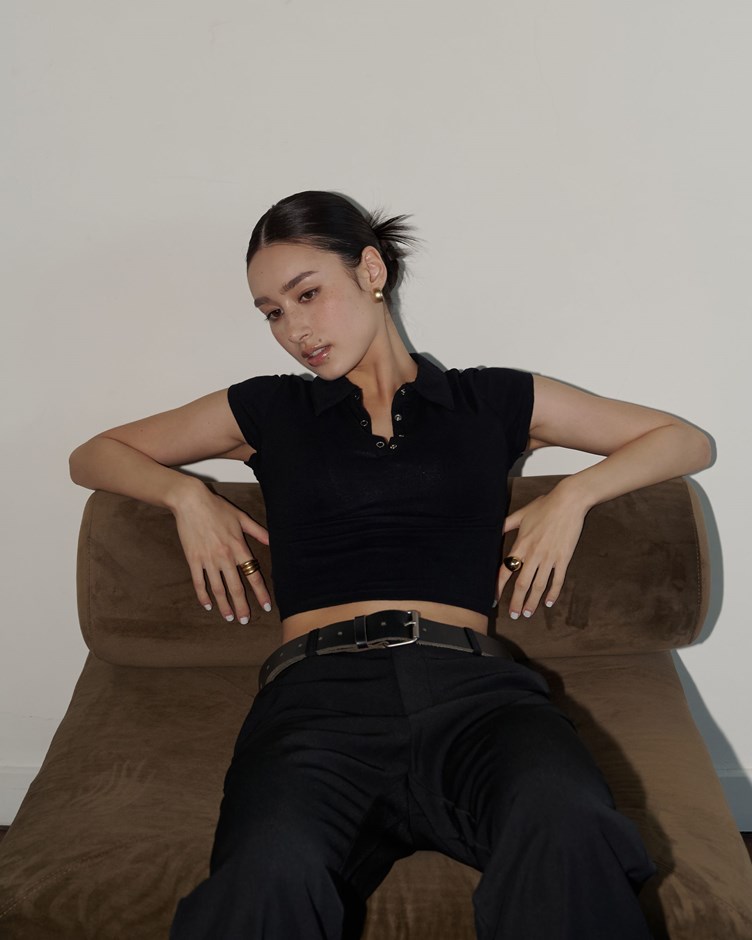 MIT POLO領柔彈小辣上衣