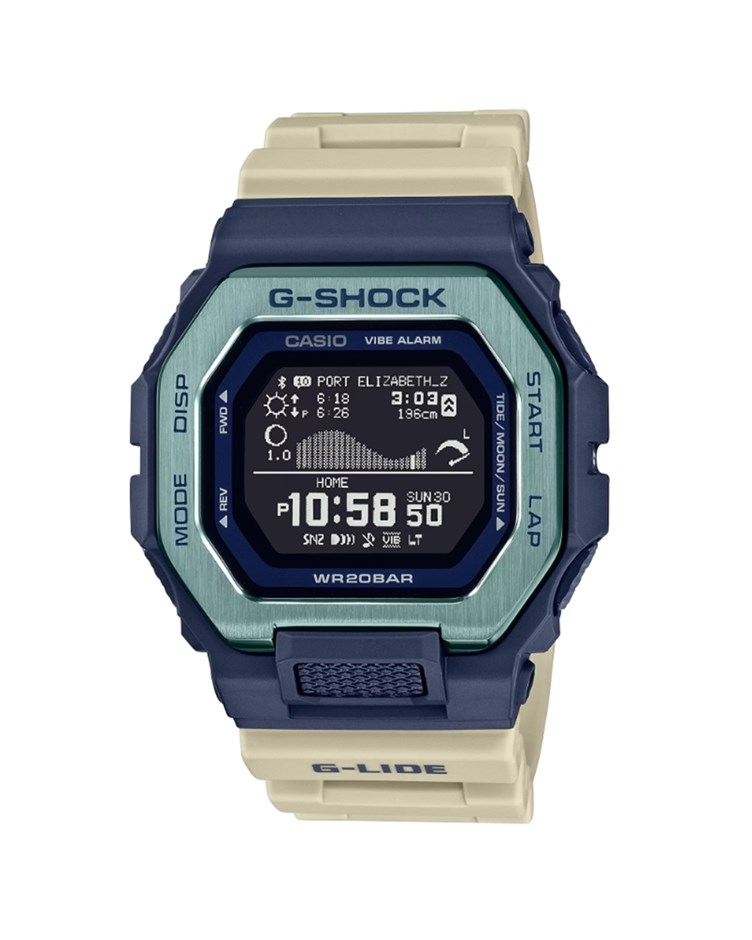 G-SHOCK G-LIDE系列經典設計衝浪者潮汐電子錶_46mm