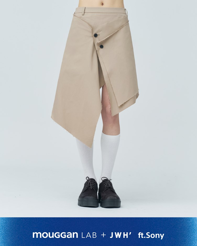 LAB+JWH 仿皮革迷你裙