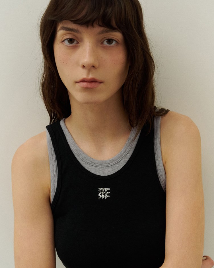 MIT品牌LOGO柔彈天絲兩件式背心(背心+背心)