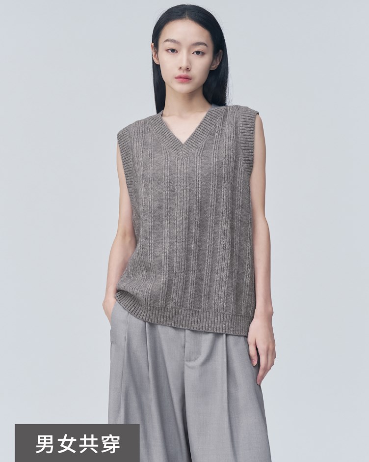 中性織紋針織背心