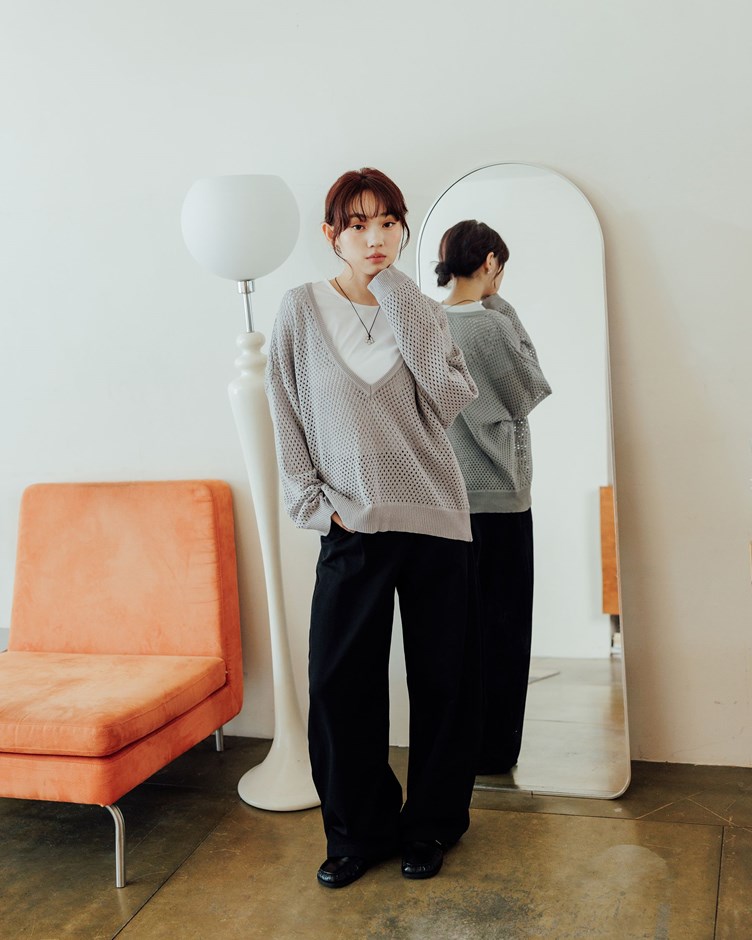 前打褶彎刀長褲