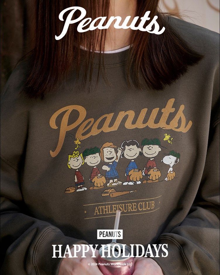 MIT PEANUTS ATHLEISURE CLUB圓領大學TEE